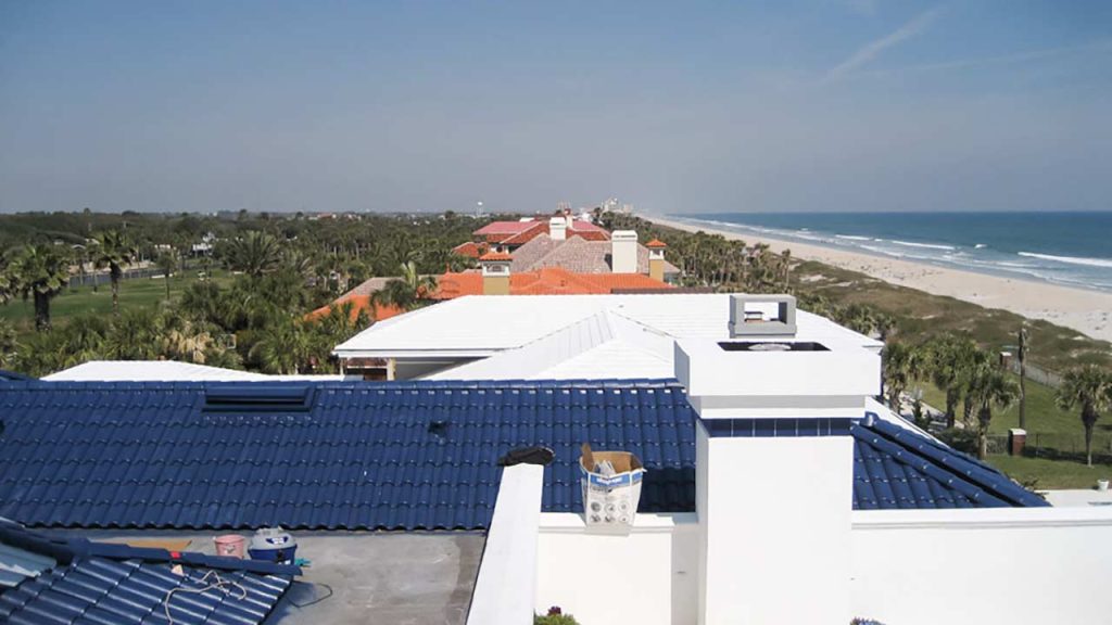 A view of the Florida coast from the roof.