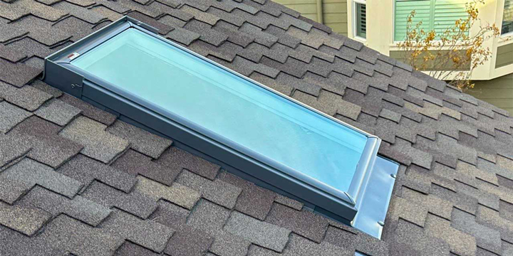 A skylight on the roof.